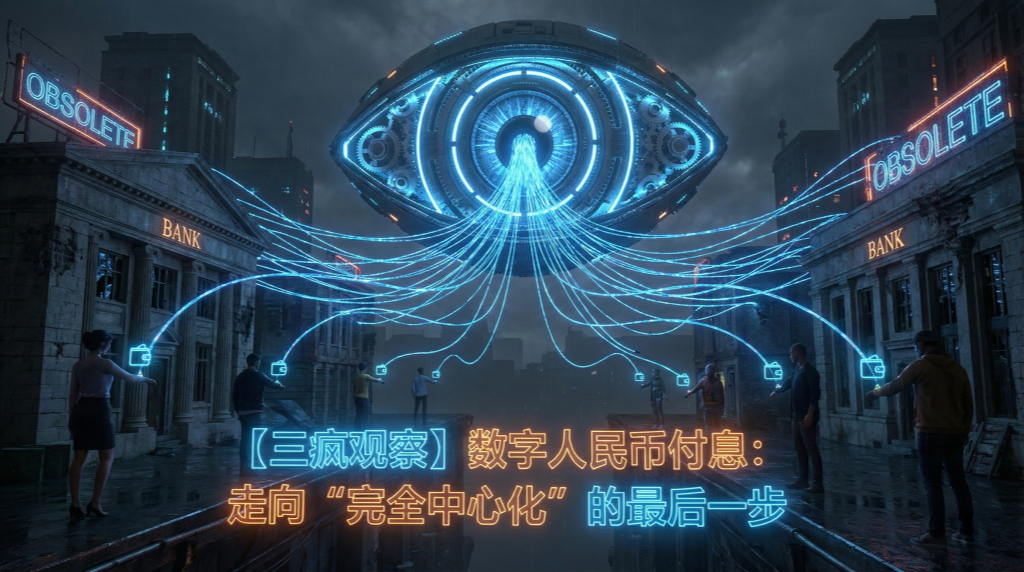 【三疯观察】数字人民币付息：走向“完全中心化”的最后一步
