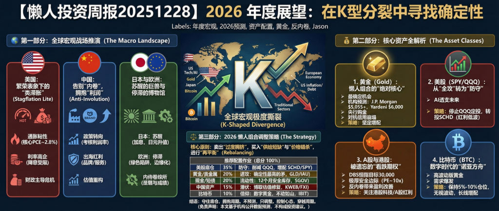 【懒人投资周报20251228】2026 年度展望：在K型分裂中寻找确定性