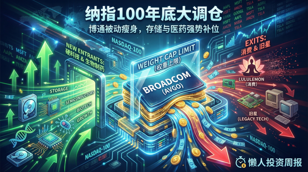 纳指年底大换血：博通被“强行减肥”，谁在趁机上位？