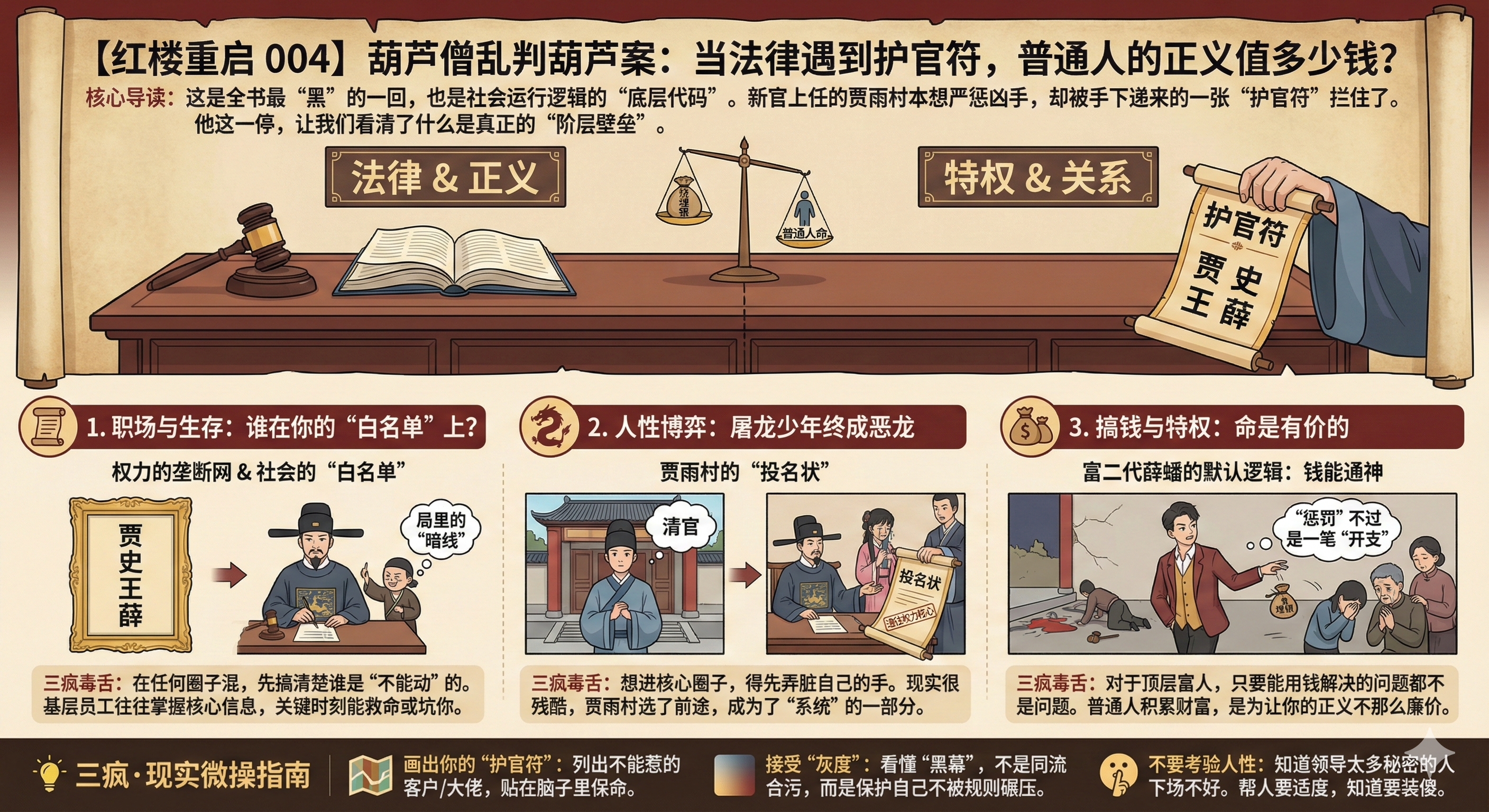 【红楼重启 004】葫芦僧乱判葫芦案：当法律遇到护官符，普通人的正义值多少钱？