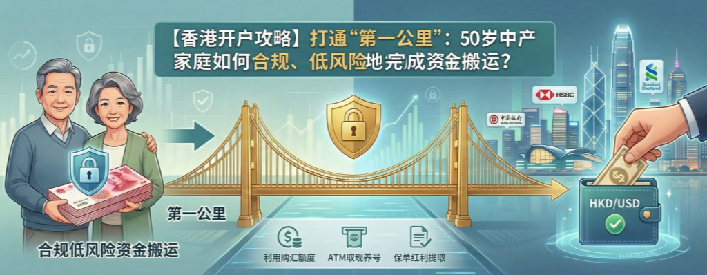 【香港开户攻略】打通“第一公里”：50岁中产家庭如何合规、低风险地完成资金搬运？