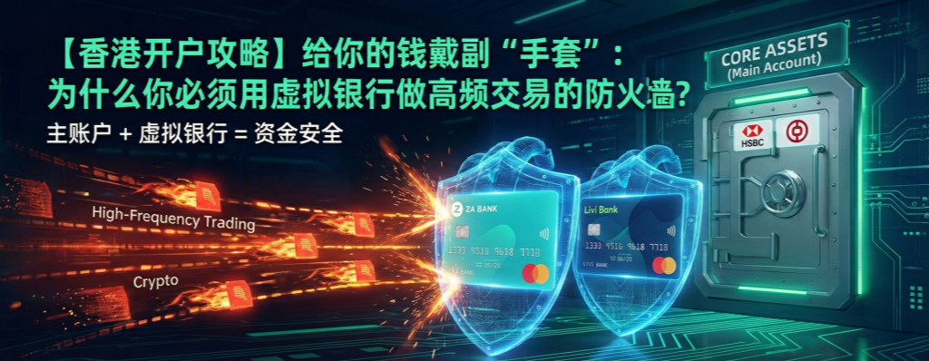 【香港开户攻略】给你的钱戴副“手套”：为什么你必须用虚拟银行做高频交易的防火墙？